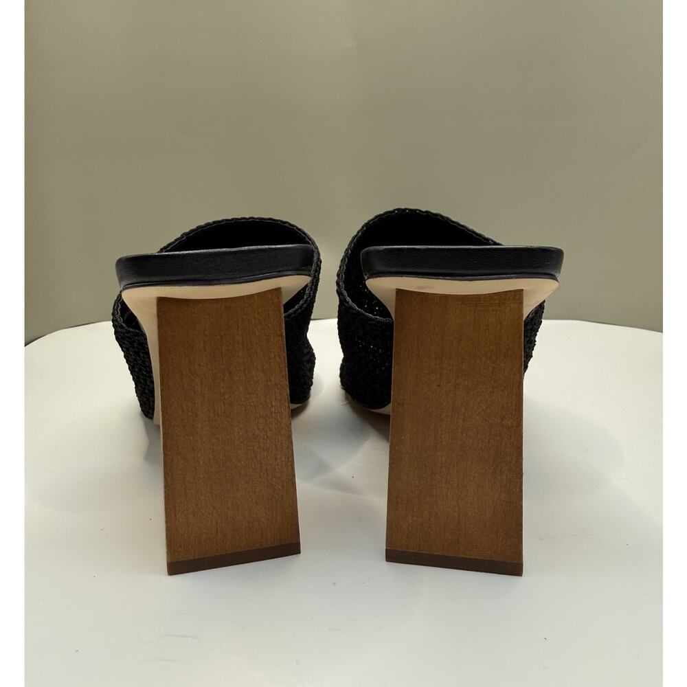 Steve Madden Realize Black Slide Sandal With Block Heel Sz 9 View 4